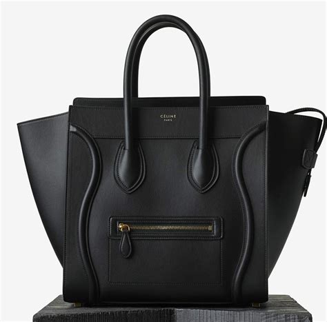 Celine mini luggage tote size